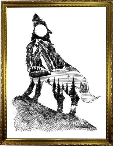 Ansa постер Қасқыр 33x43 см