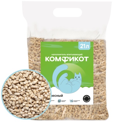 Комфикот древесный впитывающий впитывающий 21 л