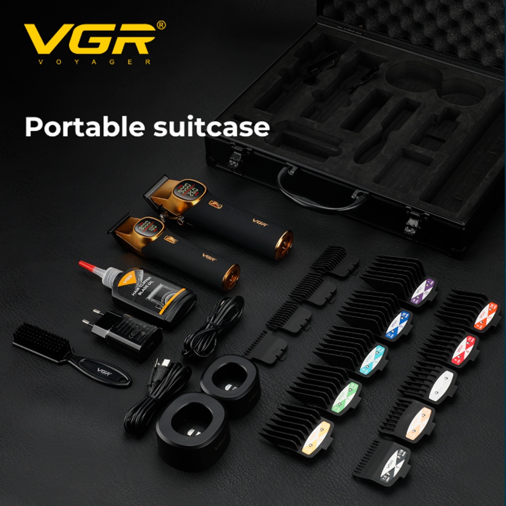 VGR Professional набор для стрижки V-858 S2 Gold черный, золотой