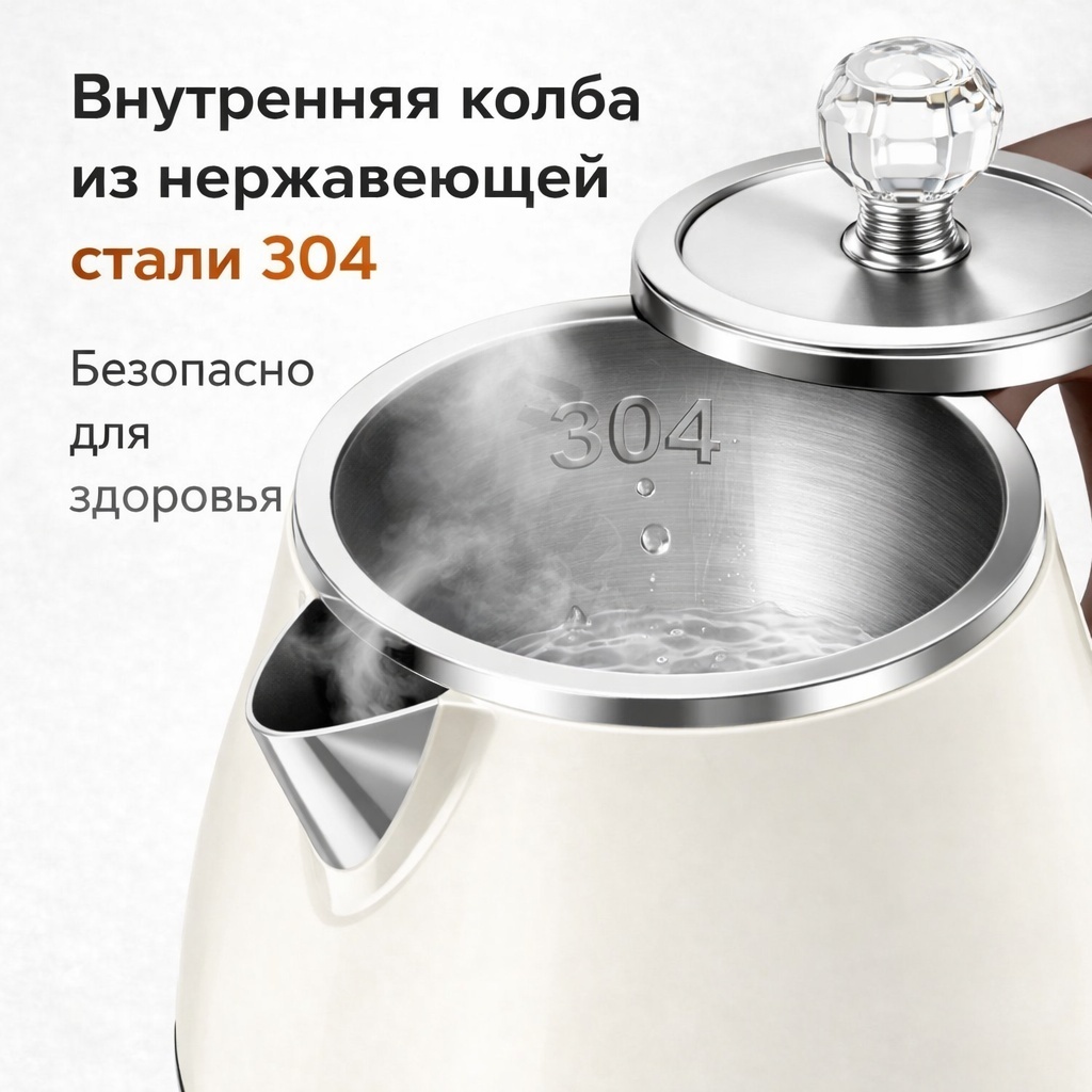 Электрочайник Haley HY-8875 бежевый