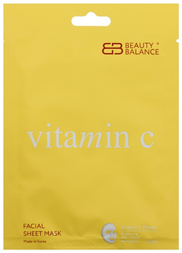 Маска для лица Beauty Balance тканевая Vitamin C Facial Sheet Mask Витамин С 1 шт