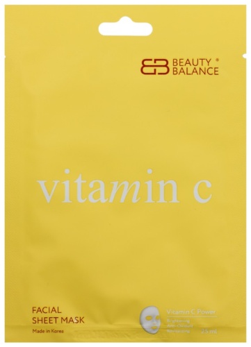 Маска для лица Beauty Balance тканевая Vitamin C Facial Sheet Mask с витамином С 1 шт