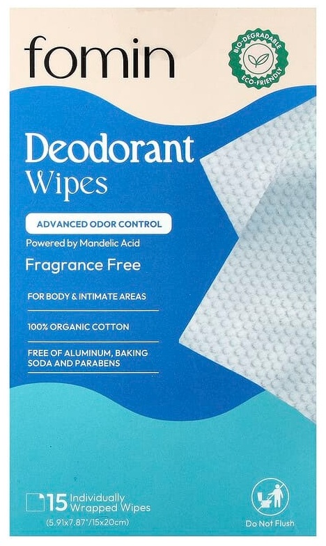 Влажные салфетки fomin Deodorant 15 шт