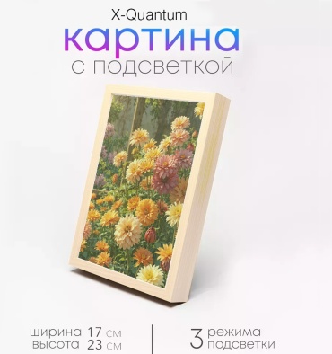 Quantum декоративный светильник настенный Интерьерный Komorebi Dreams 3D LED, теплый белый, холодный белый, синий