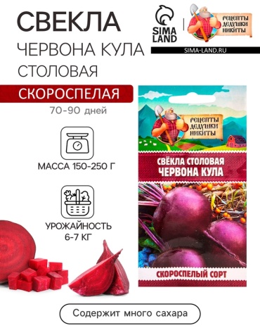 Рецепты дедушки Никиты свёкла "Червона Кула"