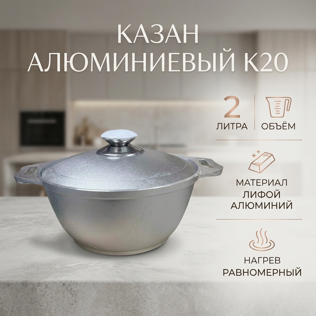 Казан Kukmara 2 л, алюминий