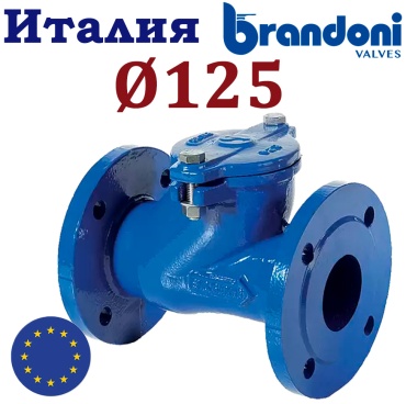 Обратный клапан шаровый фланцевый Brandoni DN125 PN16 чугун