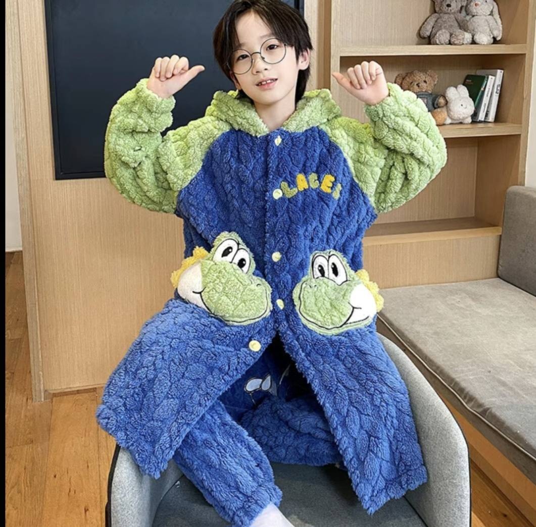 Махровый халат BABY STYLE голубой