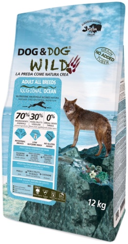 Dog&Dog Wild Regional Ocean с мясом лосося и трески для взрослых всех пород 12 кг
