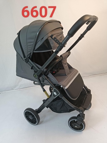 Коляска прогулочная New Lux 6607, черный, синий, серый