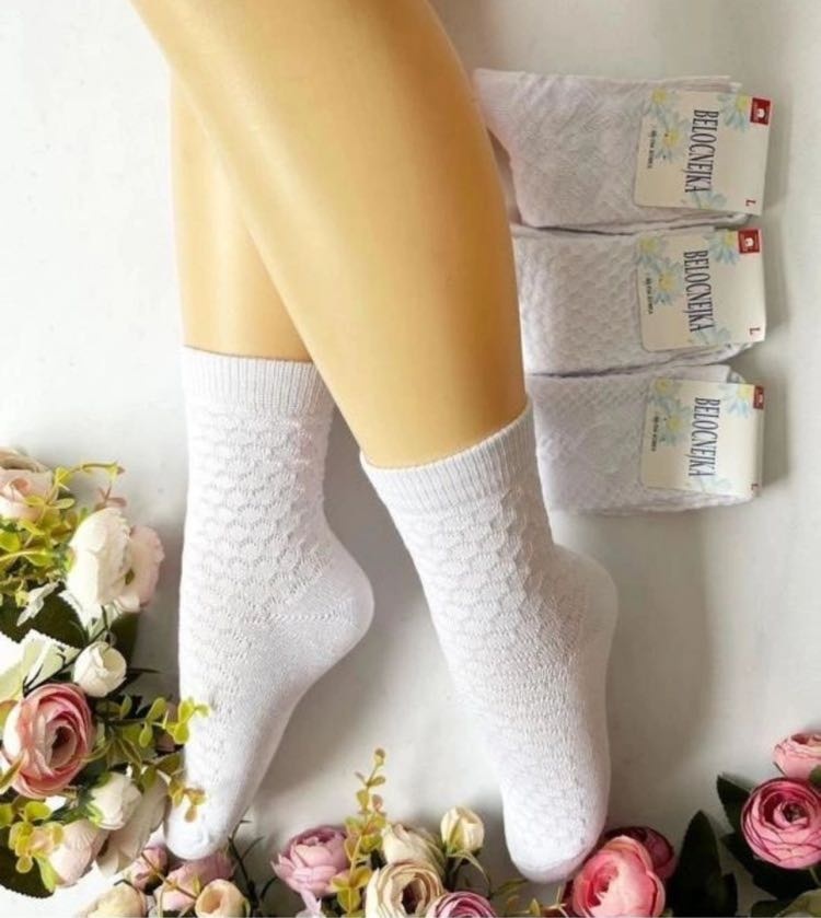 Носки UNI STORE 910 3 пары белый 7-8 лет