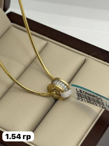 Подвеска KauDi 9 87 54 вес 1.54 г золото, фианит