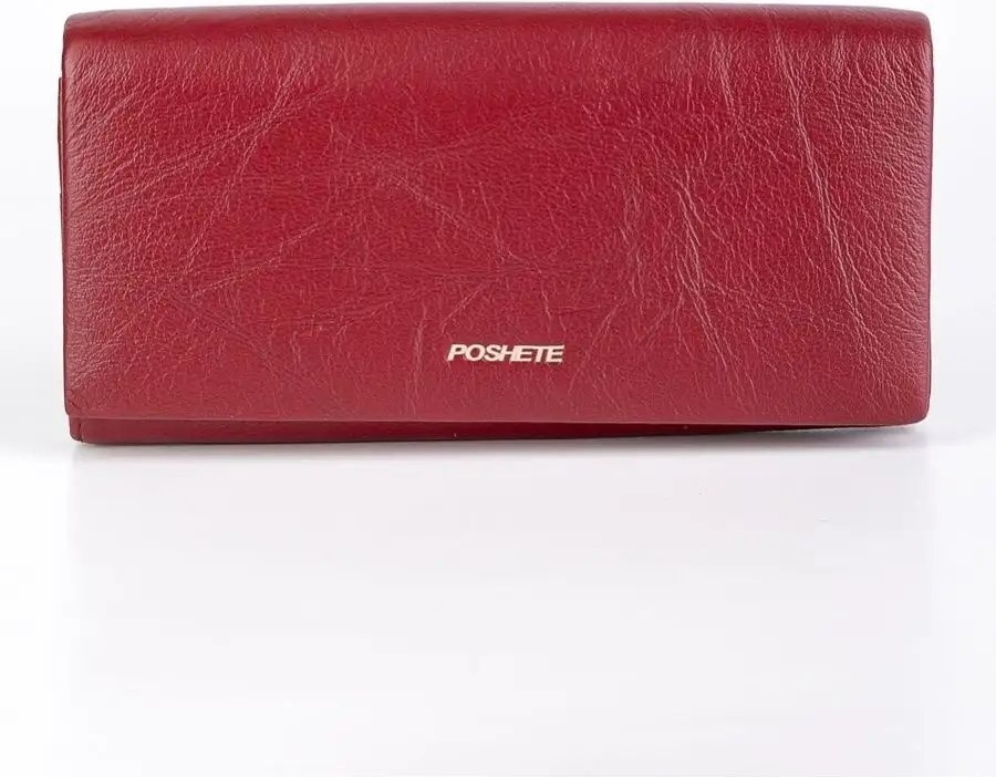 Кошелек Poshete натуральная кожа красный