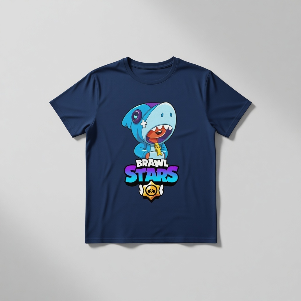 Футболка Бравл Старс Леон Brawl Stars TMH_TREND.KZ синий