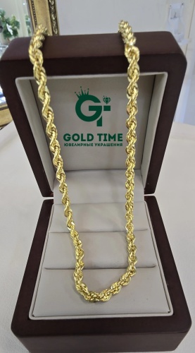 GOLD TIME 577063088 длина 60 см, вес 9 г золото, плетение веревка