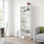 Стеллаж напольный НК-Мебель, 60x24x181 см, белый