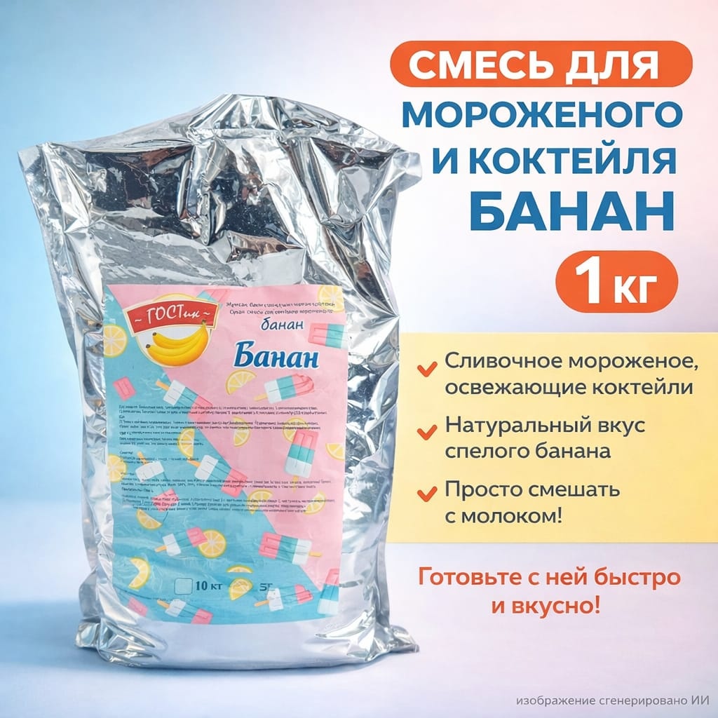 ГОСТик смесь для мороженого банан 1000 г