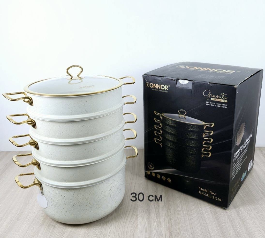 Мантоварка 30 л, Donnor нержавеющая сталь, количество ярусов: 5