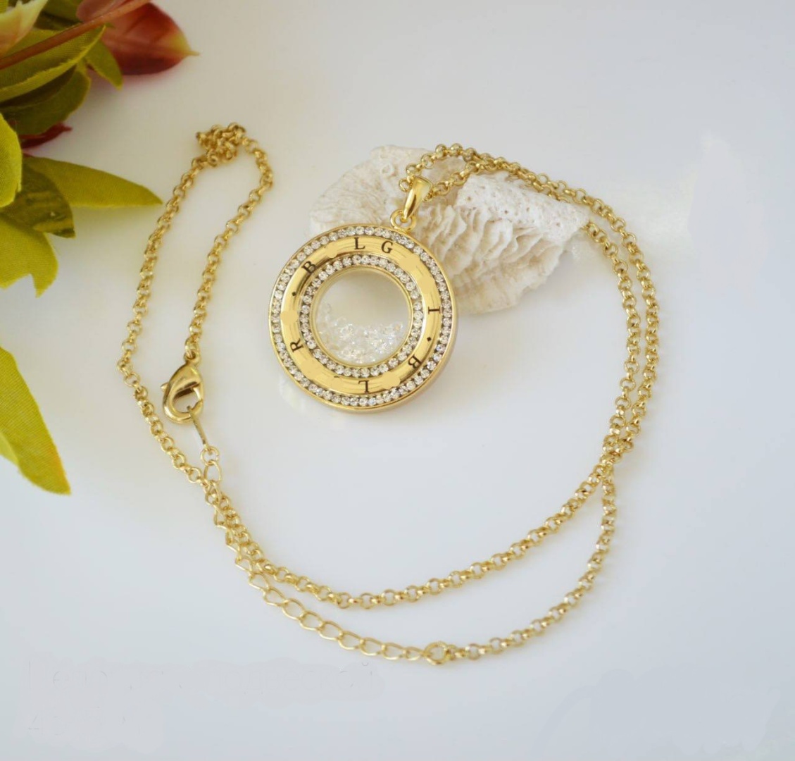 Цепь 30305978_573105424 длина 45 см латунь кристаллы Swarovski