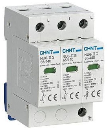 CHINT ограничитель импульсного перенапряжения 3P 160 A, 65 кА, 400 В