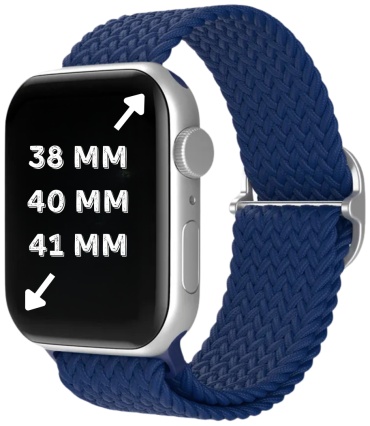 Браслет S&M для Apple Watch Series 6, Watch Series 7, Watch Series 8, Watch SE, Watch SE 2nd Gen темно-синий