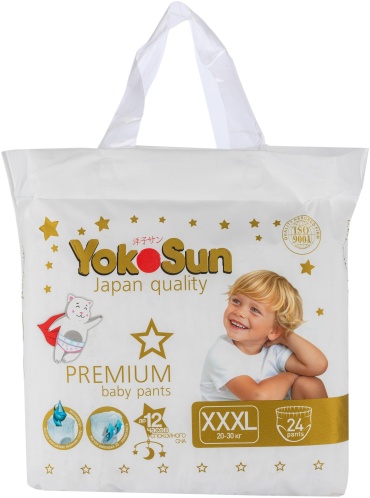 Подгузники-трусики Yokosun Premium XXXL, 24 шт