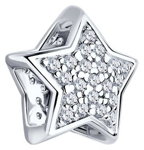 Подвеска Zlato 478СР94031685С1 вес 1.48 г серебро, фианит