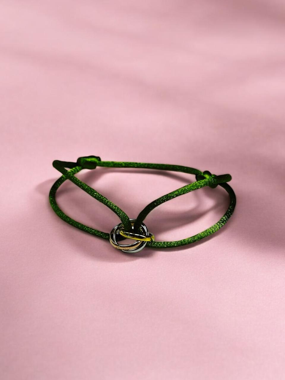 Serebro Aiym jewelry длина 20 см, вес 2 г серебро, текстиль, плетение отсутствует