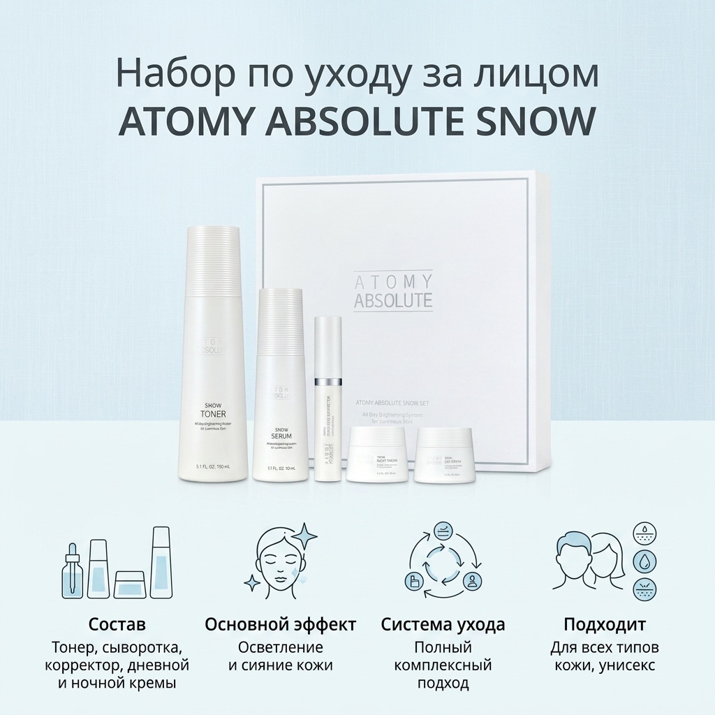 Atomy Absolute SNOW набор по уходу за лицом унисекс