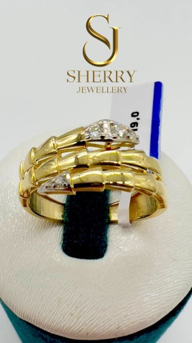 SHERRY 95019 размер 17 вес 2.37 г золото, фианит