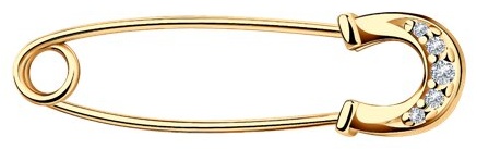 Булавка SOKOLOV 93040030 вес 0.77 г серебро, фианит