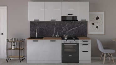 Кухонный гарнитур ART KITCHEN , 220x220х60 см, ЛДСП, белый