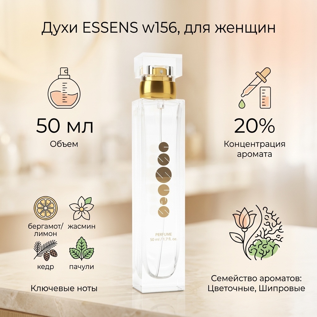 ESSENS w156 духи PARFUM 50 мл, для женщин