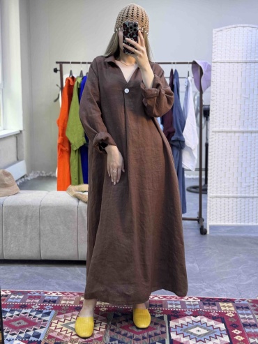 Повседневное платье Caramel shop коричневый