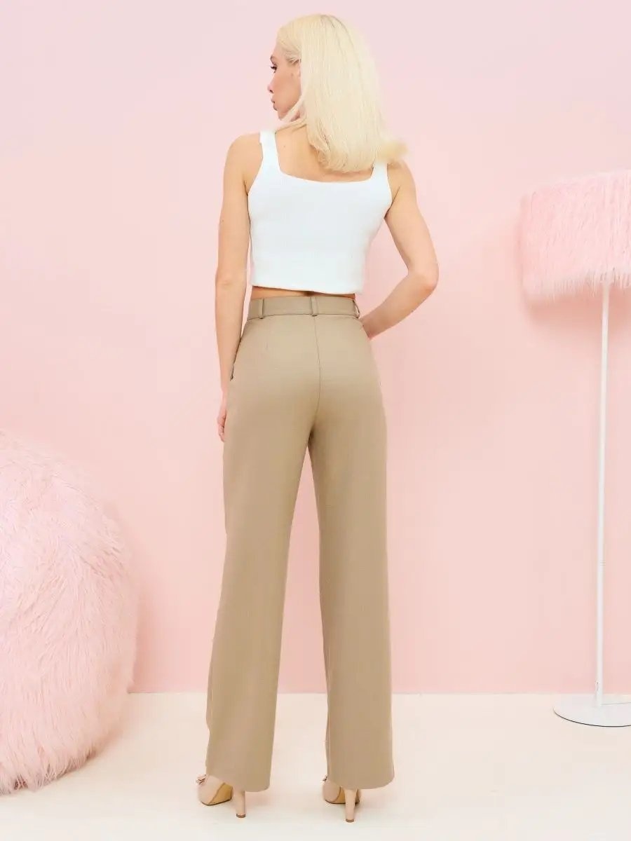 Классические брюки New Story Fashion бежевый