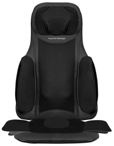 Массажер AquaVita massage PRO 1 накладка на спинку стула 3D-массаж, акупунктурный, вибрационный, воздушно-компрессионный, разминающий, разогревающий