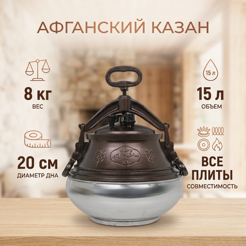 Казан Мастерская декора и подарков 15 л, алюминий