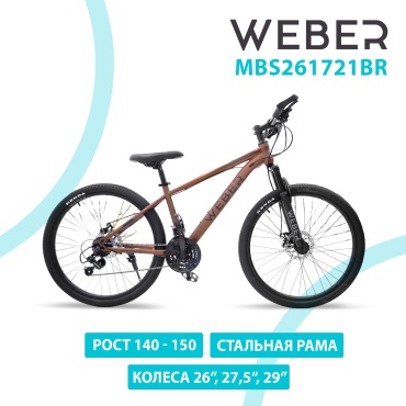 Велосипед Weber MBS261721BR 2025 17 дюймов коричневый