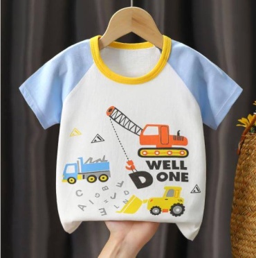 Футболка Baby черный, голубой
