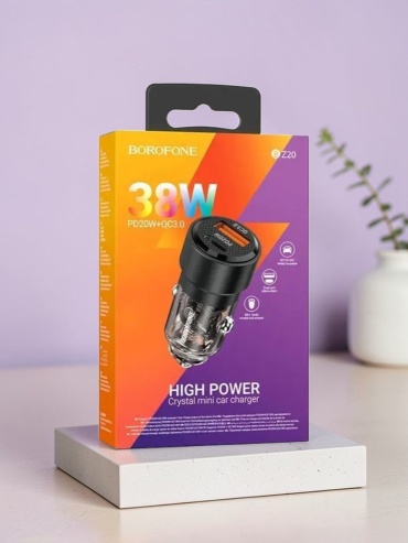 Borofone BZ20 USB Type-C, USB 38 Вт черный
