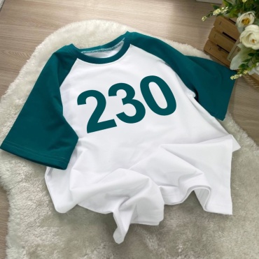 Футболка Игра в кальмара №230 TMH_TREND.KZ белый, бирюзовый