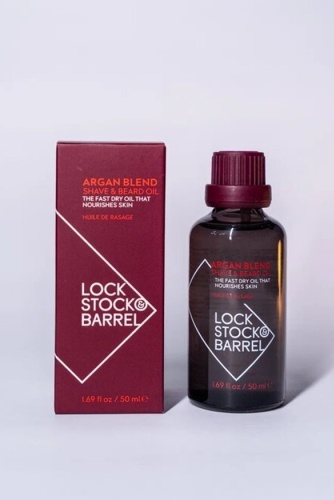 Lock Stock&Barrel Argan Blend Shave & Beard Oil аргановое масло для бритья, после бритья 50 мл