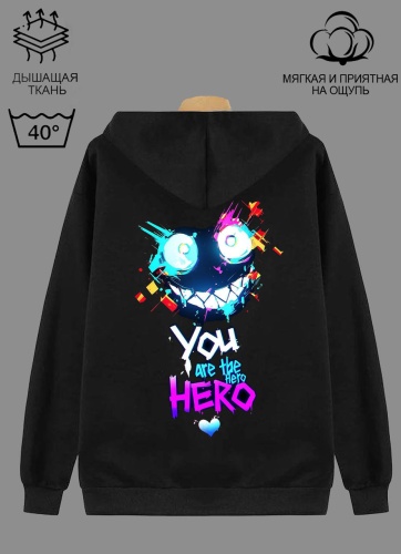 Худи Qazahi brand черный
