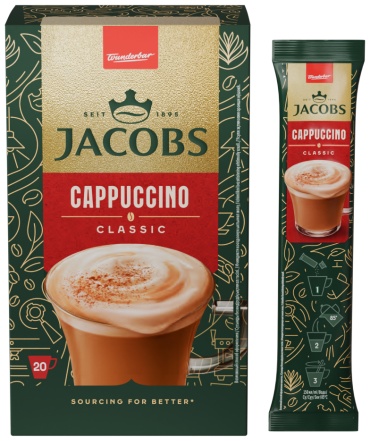 Кофе растворимый Jacobs Cappuccino classic порошковый 20 пакетиков