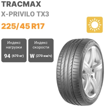 Tracmax X-Privilo TX3 225/45 R17 94 W