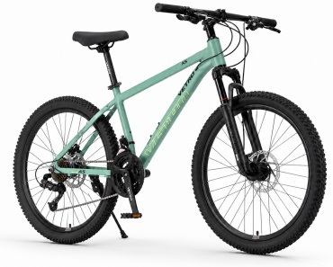 Велосипед Wingoffly Vetro горный скоростной MTB дисковые тормоза, амортизационная вилка 2027 26 дюймов зеленый