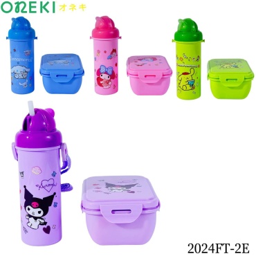 Бутылка 2BE 0.4 л мультиколор, крышка с трубочкой, пластик