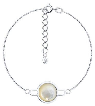 Diamant D94-350-02315-1_s длина 16 см, вес 2.87 г серебро, плетение якорное