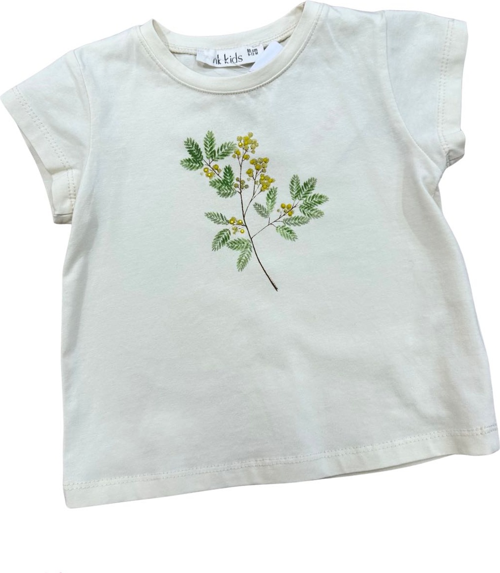 Футболка N&K Kids Веточка мимозы бежевый
