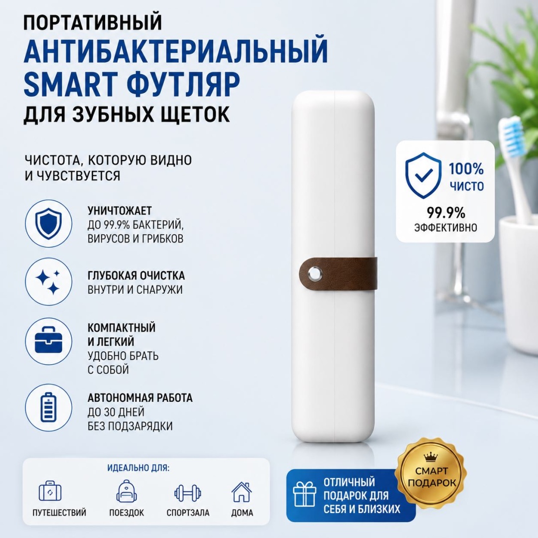 RoHS футляр для зубной щетки пластик 1 шт